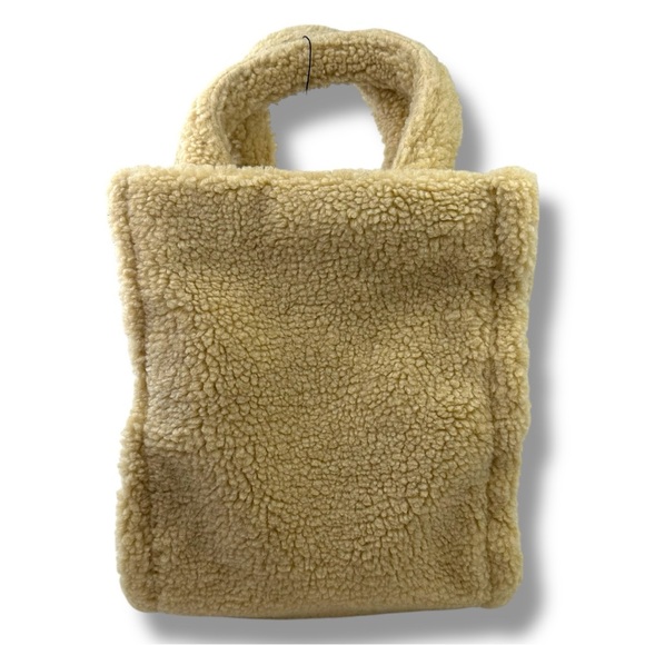 The Drop Cream Faux Shearling Bella Tote Bag - Picture 1 of 12